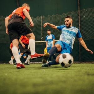 surface de jeux parfaite pour ce terrain de foot indoor (five)